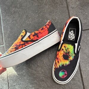 Vans Multicolor Tie-Dye Platform Slip-Ons